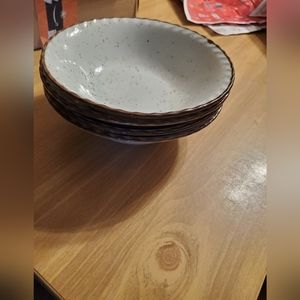 Cream with brown speckles bowls